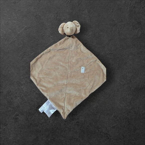 Carters Just One Year Beige Elephant Lovey Security Blanket Plush 14"Baby Soft R - Picture 1 of 8